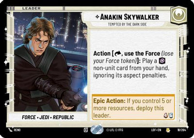 Anakin Skywalker - Tempted by the Dark Side (018/264) [Legends of the Force]