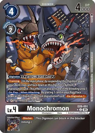 Monochromon (Limited Foil)  (EX9-051) [Versus Monsters] Foil