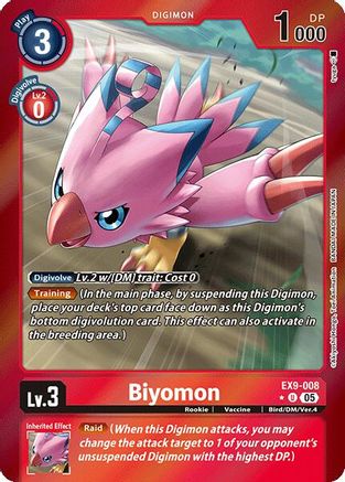 Biyomon (Limited Foil)  (EX9-008) [Versus Monsters] Foil