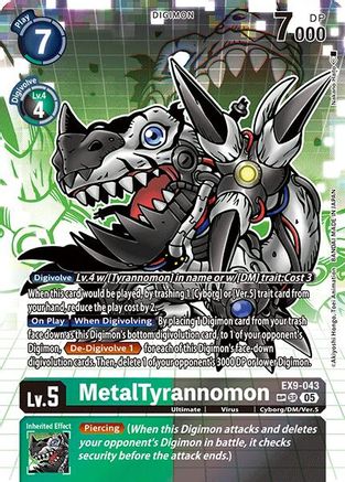 MetalTyrannomon (SP)  (EX9-043) [Versus Monsters] Foil