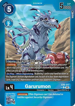 Garurumon (Limited Foil)  (EX9-017) [Versus Monsters] Foil