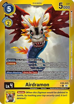 Airdramon (Limited Foil)  (EX9-025) [Versus Monsters] Foil