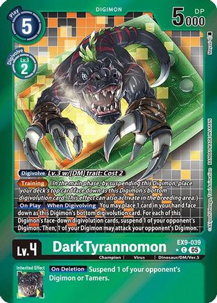 DarkTyrannomon (Limited Foil)  (EX9-039) [Versus Monsters] Foil