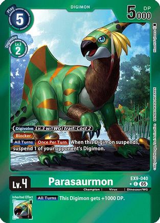 Parasaurmon (Limited Foil)  (EX9-040) [Versus Monsters] Foil