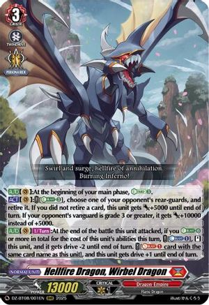 Hellfire Dragon, Wirbel Dragon [Triple Rare]  (DZ-BT08/001EN)