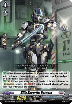 Blitz Security, Varnest [Triple Rare]  (DZ-BT08/009EN)