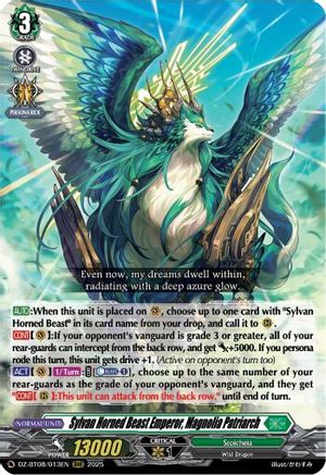 Sylvan Horned Beast Emperor, Magnolia Patriach [Triple Rare]  (DZ-BT08/013EN)
