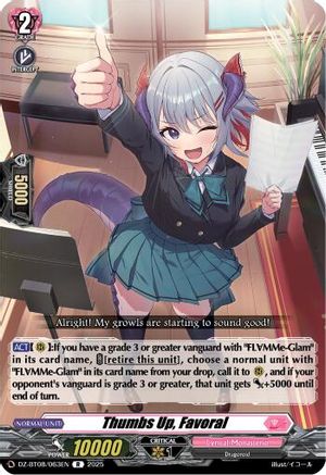 Thumbs Up, Favoral [Rare]  (DZ-BT08/063EN)