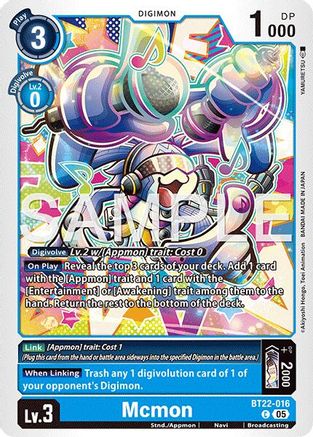 Mcmon  (BT22-016) [Cyber Eden]
