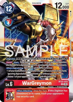WarGreymon  (BT22-013) [Cyber Eden] Foil