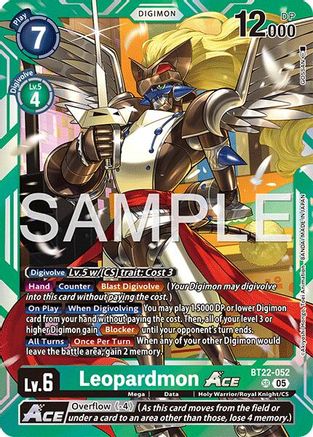 Leopardmon ACE  (BT22-052) [Cyber Eden] Foil