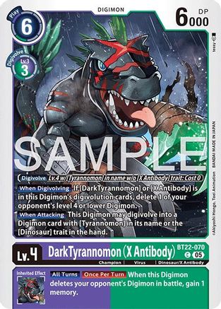 Dark Tyrannomon (X Antibody)  (BT22-070) [Cyber Eden]