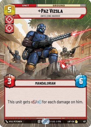 Paz Vizsla - Unyielding Warrior (Hyperspace) (417) [Legends of the Force]