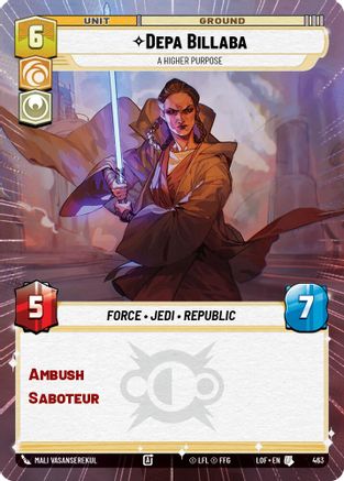 Depa Billaba - A Higher Purpose (Hyperspace) (463) [Legends of the Force]