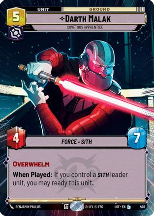 Darth Malak - Covetous Apprentice (Hyperspace) (498) [Legends of the Force]