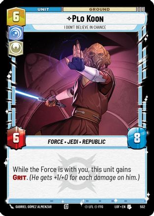 Plo Koon - I Don't Believe in Chance (Foil) (552) [Legends of the Force] Foil