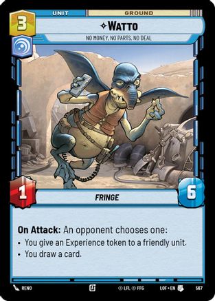 Watto - No Money, No Parts, No Deal (Foil) (567) [Legends of the Force] Foil