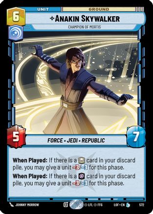 Anakin Skywalker - Champion of Mortis (Foil) (572) [Legends of the Force] Foil