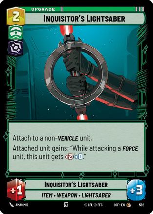 Inquisitor's Lightsaber (Foil) (592) [Legends of the Force] Foil