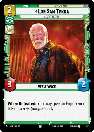 Lor San Tekka - Secret Keeper (Foil) (597) [Legends of the Force] Foil