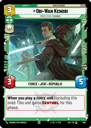 Obi-Wan Kenobi - Protective Padawan (Foil) (598) [Legends of the Force] Foil