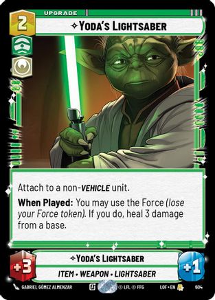 Yoda's Lightsaber (Foil) (604) [Legends of the Force] Foil