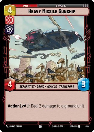 Heavy Missile Gunship (Foil) (636) [Legends of the Force] Foil