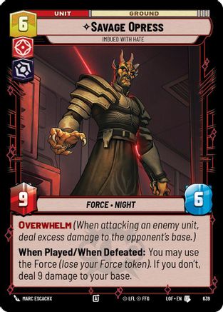 Savage Opress - Imbued With Hate (Foil) (639) [Legends of the Force] Foil