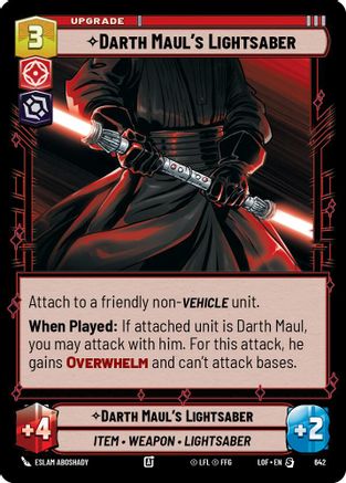 Darth Maul's Lightsaber (Foil) (642) [Legends of the Force] Foil
