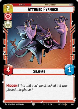 Attuned Fyrnock (Foil) (645) [Legends of the Force] Foil