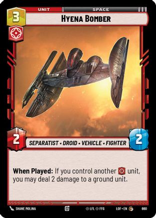 Hyena Bomber (Foil) (660) [Legends of the Force] Foil
