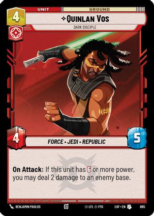 Quinlan Vos - Dark Disciple (Foil) (665) [Legends of the Force] Foil