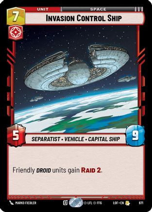 Invasion Control Ship (Foil) (671) [Legends of the Force] Foil