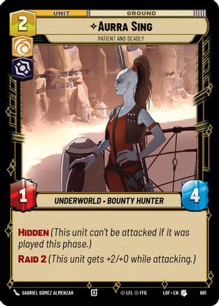 Aurra Sing - Patient and Deadly (Foil) (681) [Legends of the Force] Foil