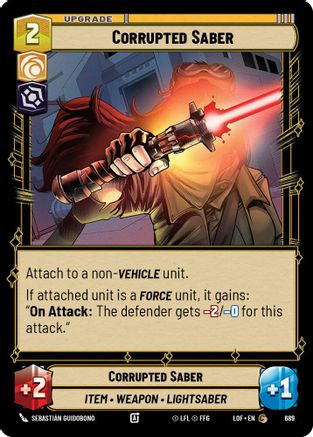 Corrupted Saber (Foil) (689) [Legends of the Force] Foil