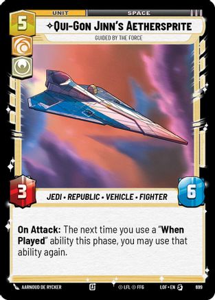 Qui-Gon Jinn's Aethersprite - Guided by the Force (Foil) (699) [Legends of the Force] Foil