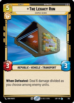 The Legacy Run - Doomed Debris (Foil) (715) [Legends of the Force] Foil