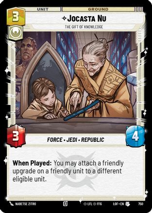 Jocasta Nu - The Gift of Knowledge (Foil) (750) [Legends of the Force] Foil