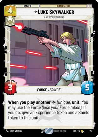 Luke Skywalker - A Hero's Beginning (Foil) (751) [Legends of the Force] Foil