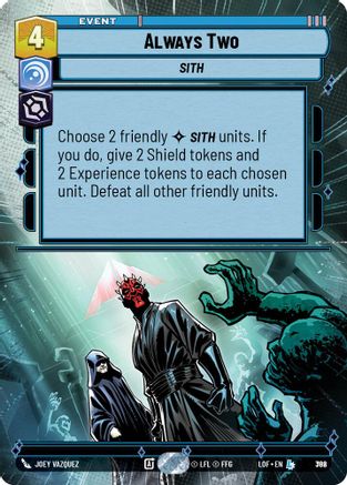 Always Two (Hyperspace Foil) (782) [Legends of the Force] Foil