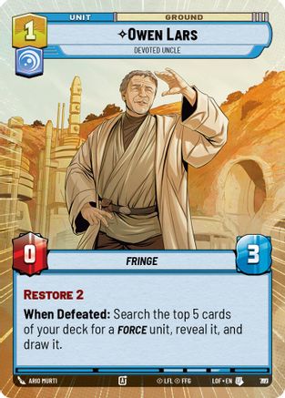 Owen Lars - Devoted Uncle (Hyperspace Foil) (797) [Legends of the Force] Foil