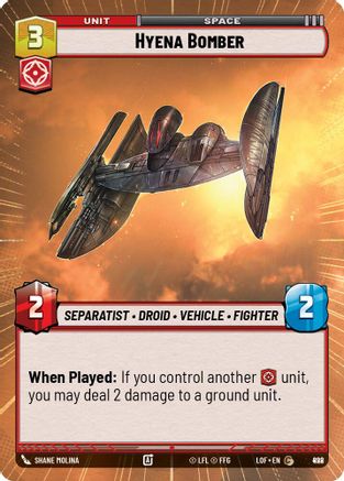 Hyena Bomber (Hyperspace Foil) (898) [Legends of the Force] Foil