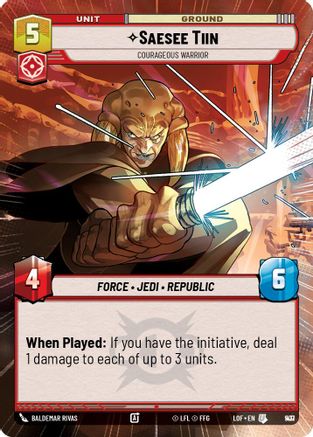 Saesee Tiin - Courageous Warrior (Hyperspace Foil) (907) [Legends of the Force] Foil