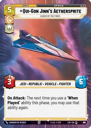 Qui-Gon Jinn's Aethersprite - Guided by the Force (Hyperspace Foil) (937) [Legends of the Force] Foil