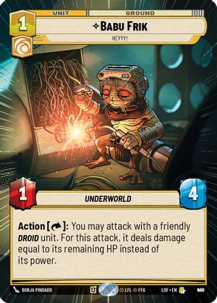 Babu Frik - Heyyy! (Hyperspace Foil) (946) [Legends of the Force] Foil