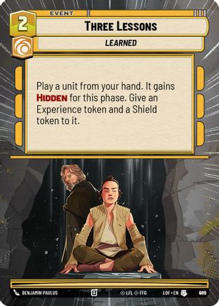 Three Lessons (Hyperspace Foil) (965) [Legends of the Force] Foil