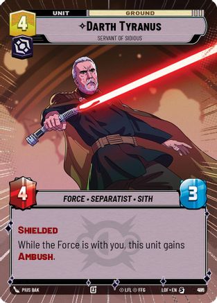 Darth Tyranus - Servant of Sidious (Hyperspace Foil) (971) [Legends of the Force] Foil