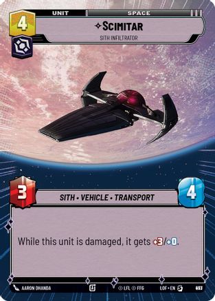Scimitar - Sith Infiltrator (Hyperspace Foil) (973) [Legends of the Force] Foil