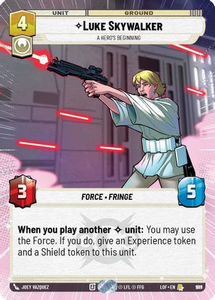 Luke Skywalker - A Hero's Beginning (Hyperspace Foil) (989) [Legends of the Force] Foil