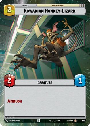 Kowakian Monkey-Lizard (Hyperspace Foil) (997) [Legends of the Force] Foil